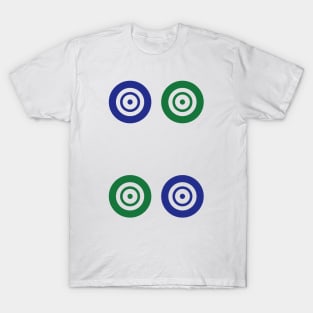 Four Circle Wheel Dot Si Tong 筒 Tile. It's Mahjong Time! T-Shirt